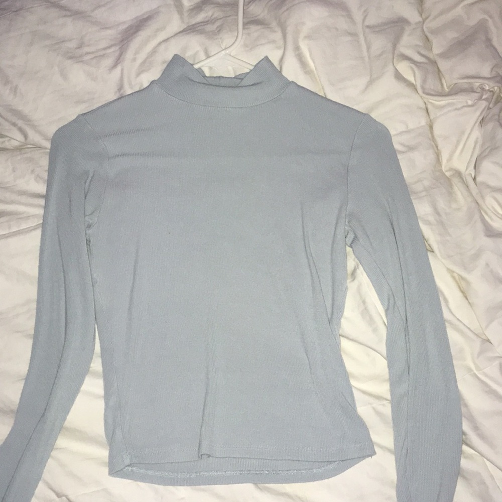 Garage Long-sleeve shirt Baby Blue Tight Fitting